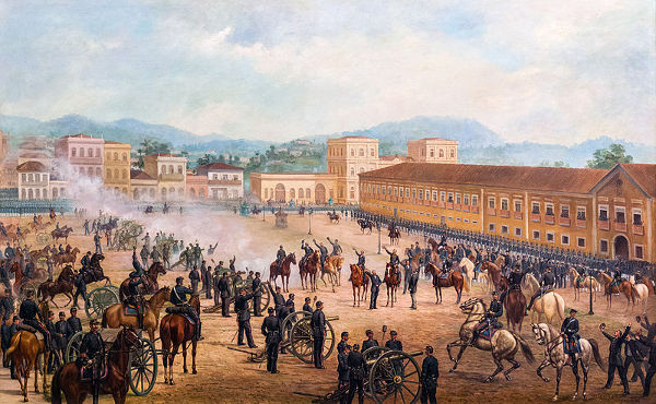 No dia 15 de novembro de 1889, Deodoro da Fonseca liderou tropas militares e deu início aos acontecimentos que levaram à Proclamação da República.[1]