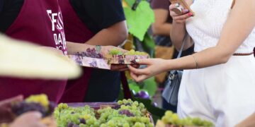 11 MIL QUILOS DE UVA FORAM DISTRIBUÍDOS NO PRIMEIRO FINAL DE SEMANA DE FESTA DA UVA