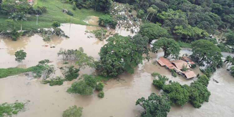 47 cidades atingidas pelas enchentes na Bahia entram em situação de emergência
