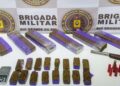 BM de Farroupilha prende dois indivíduos por tráfico de entorpecentes e porte ilegal de arma de fogo
