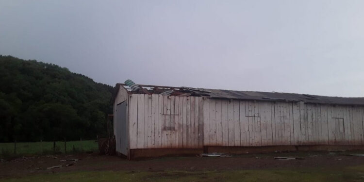 Forte temporal atingiu área urbana e rural de Lagoa Vermelha
