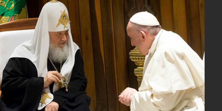 Papa pede ao patriarca russo Kiril para defender paz e fim da guerra