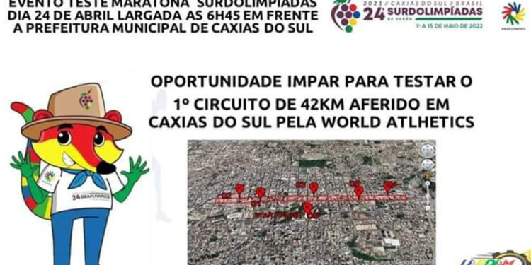 Surdolimpíadas terá dois eventos-teste neste domingo, em Caxias do Sul