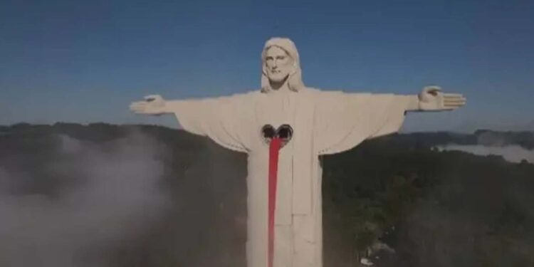 Obras do Cristo Protetor é finalizada no município de Encantado no RS