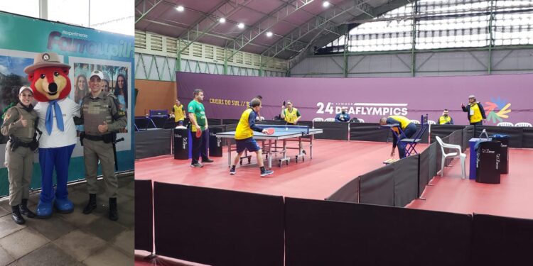 36º BPM presente na abertura oficial do tênis de mesa na 24ª Surdolimpíadas, em Farroupilha