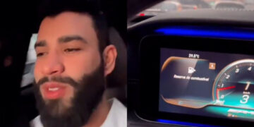 Em carro de luxo, Gusttavo Lima reclama do preço da gasolina: “mais fácil andar a pé”