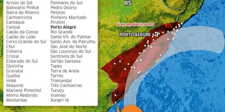 Confira as cidades do Rio Grande do Sul na rota do ciclone