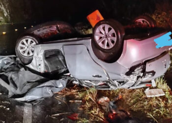 Acidente na ERS-448 em Farroupilha resulta na morte de um jovem de 24 anos e deixa três pessoas feridas