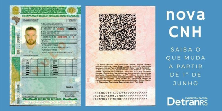 ﻿Novo modelo de CNH começa a ser emitido na quarta-feira