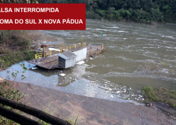 ATENÇÃO: Balsa que liga os municípios de Nova Roma X Nova Pádua está interditada