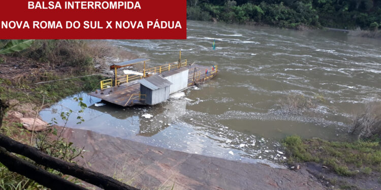 ATENÇÃO: Balsa que liga os municípios de Nova Roma X Nova Pádua está interditada