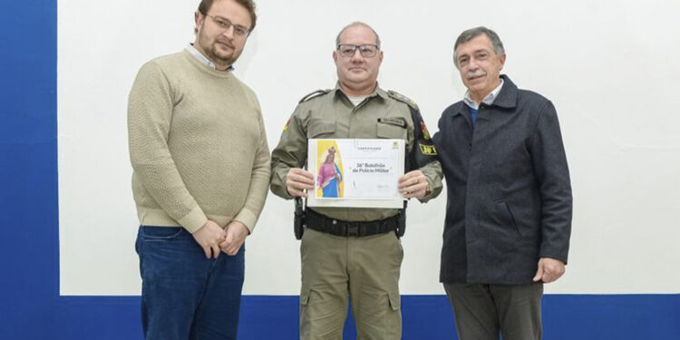 36º BPM recebe homenagem por apoiar na realização da Romaria de Caravaggio