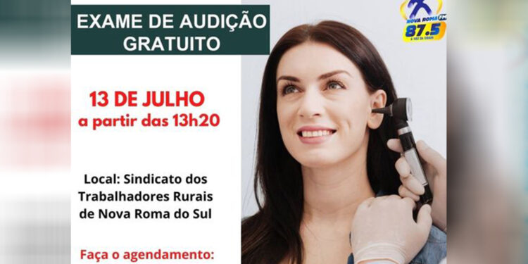 Sindicato dos Trabalhadores Rurais de Nova Roma do Sul fornecerá exame de audição gratuito nesta quarta-feira