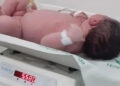 Bebê ‘gigante’ nasce com 5,5kg, no Hospital de Sapiranga no RS