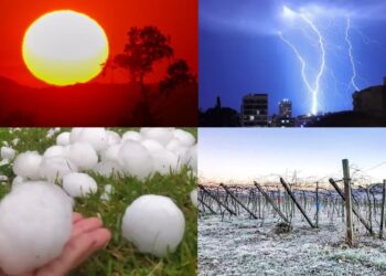 SEMANA TERÁ CALOR, FRIO POLAR, RAIOS, CHUVA, CICLONE, GEADA E MAIS