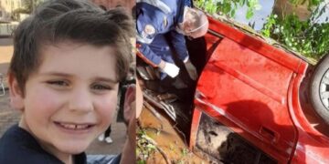 Criança morre e mãe fica gravemente ferida após veículo cair de ponte no Rio Ijuí