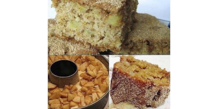 BOLO DE MAÇÃ COM CANELA