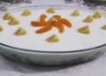 Bolo gelado com pêssego