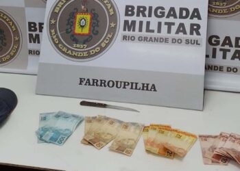 Homem de 41 anos é preso pela Força Tática de Farroupilha logo após cometer roubo a estabelecimento comercial