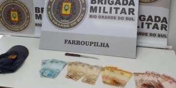 Homem de 41 anos é preso pela Força Tática de Farroupilha logo após cometer roubo a estabelecimento comercial