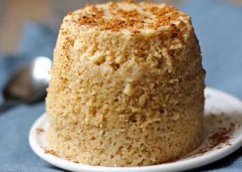 Bolo de Aveia com Banana feito no Micro-ondas