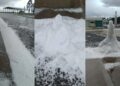 Moradores registram queda de granizo em Esmeralda: ‘nesta época, nunca tinha visto’