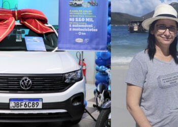 MORADORA DE NOVA ROMA DO SUL JAQUELINE M. PAULETTI GANHA CARRO 0KM EM PROMOÇÃO DOS 110 ANOS DE SANTA CLARA