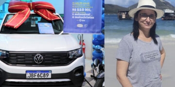 MORADORA DE NOVA ROMA DO SUL JAQUELINE M. PAULETTI GANHA CARRO 0KM EM PROMOÇÃO DOS 110 ANOS DE SANTA CLARA