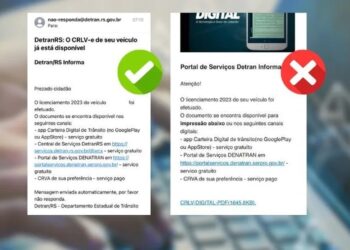 Detran RS alerta para golpe do licenciamento por e-mail