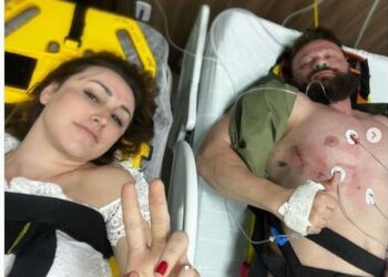 Queda de balão deixa três feridos em Praia Grande