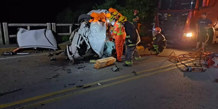 Mulher morre em acidente na ERS-446, entre Carlos Barbosa e São Vendelino