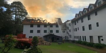 Incêndio atinge caldeira do hotel Cavalinho Branco em São Francisco de Paula