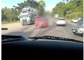 Acidente de trânsito é registrado no acesso ao Bairro Tamandaré em Garibaldi