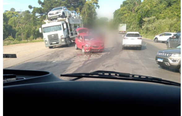 Acidente de trânsito é registrado no acesso ao Bairro Tamandaré em Garibaldi
