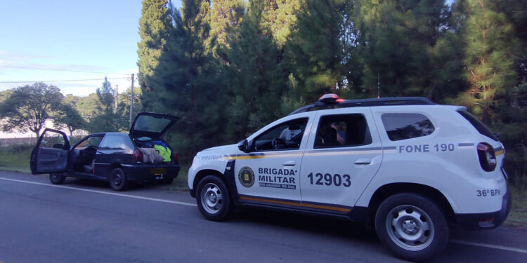 Mais um condutor é pego pela BM dirigindo sem CNH em Nova Roma do Sul