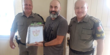 36º BPM presta homenagem ao ex-comandante Ten Cel RR MARCIO UBERTI