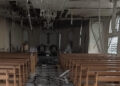 Igreja pega fogo no bairro Imigrante, em Bento Gonçalves