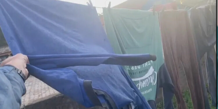 Roupas congelam no varal em São José dos Ausentes