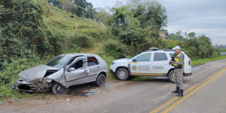 Mulher de 34 anos sofre acidente no interior Nova Roma do Sul