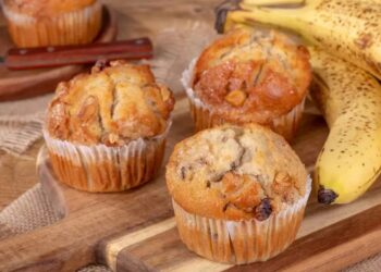 Muffin de banana fofinho