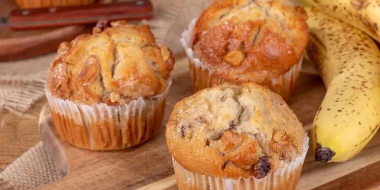 Muffin de banana fofinho