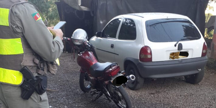 Prisão em Flagrante: Suspeito é detido com moto furtada em Antônio Prado após perseguição policial