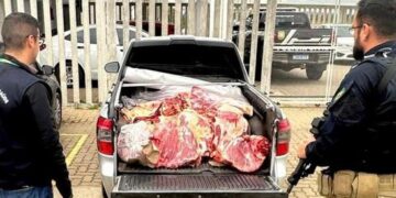 Homem é preso com 350 quilos de carne sem procedência e refrigeração na BR-116
