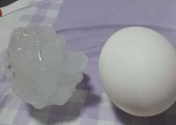 Cidades do RS ficam com ‘tapete branco’ no chão após granizo