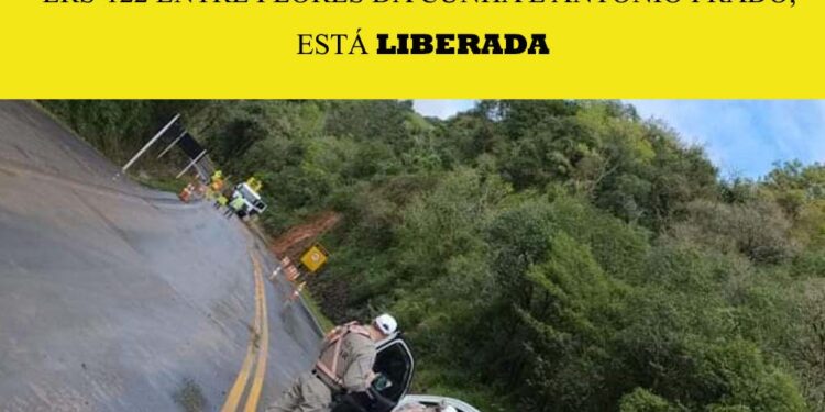 Trânsito liberado na ERS-122, entre Flores da Cunha e Antônio Prado, após queda de pedras.