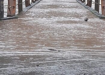 Ponte de Ferro entre Nova Roma do Sul e Farroupilha Interditada devido a Chuvas Intensas