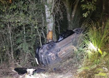 Acidente na RSC-453 Deixa Condutor Ferido em Capotamento Entre Garibaldi e Farroupilha