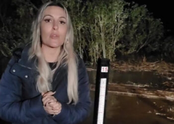 Nível do Rio Taquari começa a baixar em Santa Tereza após a meia-noite deste domingo