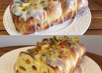 Pão doce com frutas cristalizadas🌲💛