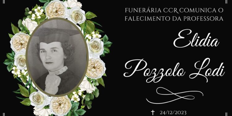 NOTA DE FALECIMENTO: PROFESSORA ELIDIA POZZOLO LODI